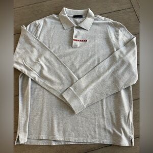 Prada Men’s Long Sleeve Polo Shirt